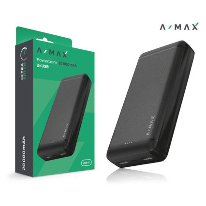 Aligator AX0003 - Išorinis akumuliatorius A-MAX 10000 mAh 3,7V juodas