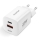 Aligator CHPD0020 - 33 W greito įkrovimo GaN adapteris su Power Delivery, USB-A + USB-C, baltas