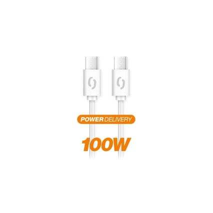 Aligator DATKP47 - USB kabelis USB-C / USB-C 100 W Power Delivery 1,5 m baltas