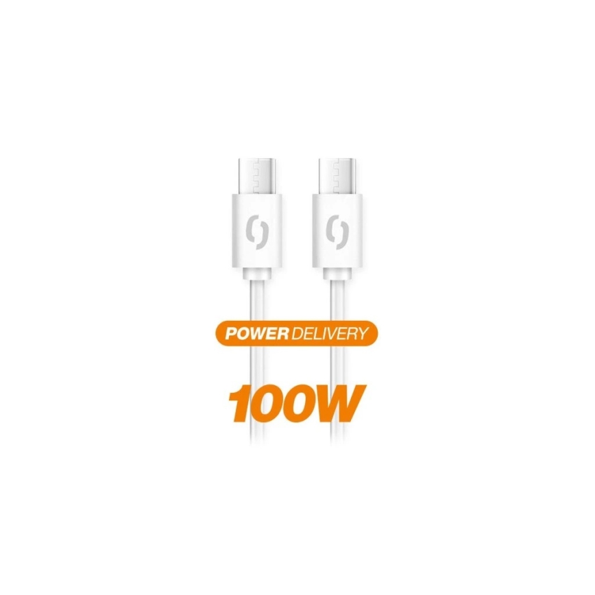 Aligator DATKP47 - USB kabelis USB-C / USB-C 100 W Power Delivery 1,5 m baltas
