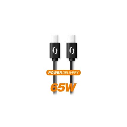Aligator DATKP48 - USB-C į USB-C kabelis, 65 W Power Delivery, 1,5 m, juodas