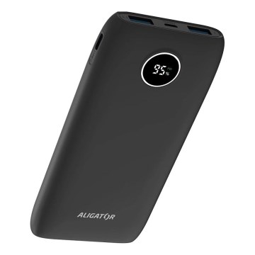 Aligator PBPD10BK - Powerbankas su LCD ekranu ir Power Delivery 10000 mAh/20W/3,7V, juodas