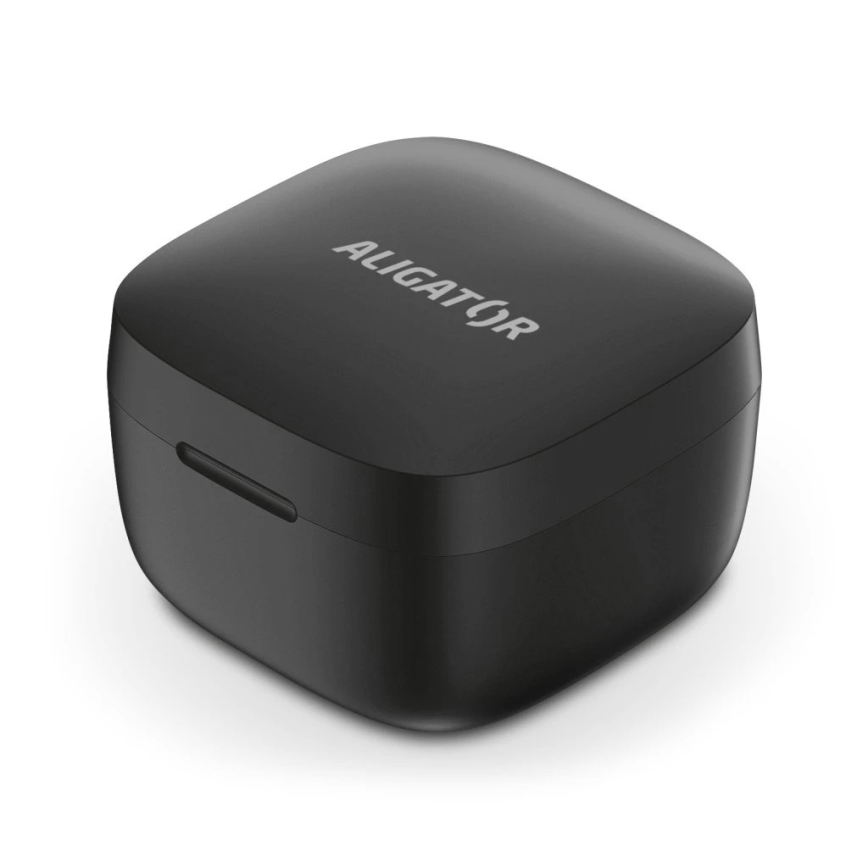 Aligator TWS05 - Belaidės ausinės Pods LITE 200 mAh + 2x 30 mAh IP30 juoda