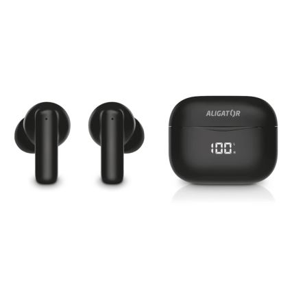 Aligator TWS06 - Belaidės ausinės Pods PRO 3, 200 mAh + 2x 30 mAh, juodos