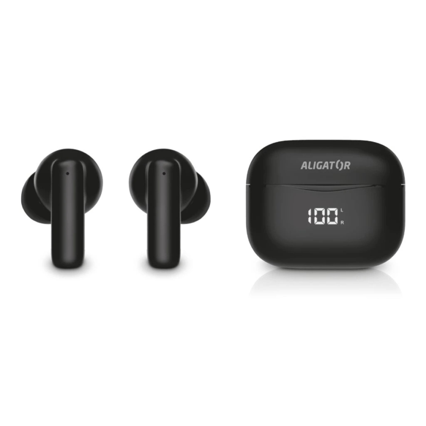 Aligator TWS06 - Belaidės ausinės Pods PRO 3, 200 mAh + 2x 30 mAh, juodos