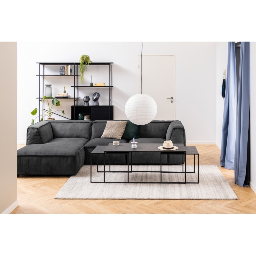 ALMA 3 vnt. kavos staliukų rinkinys, antracitas