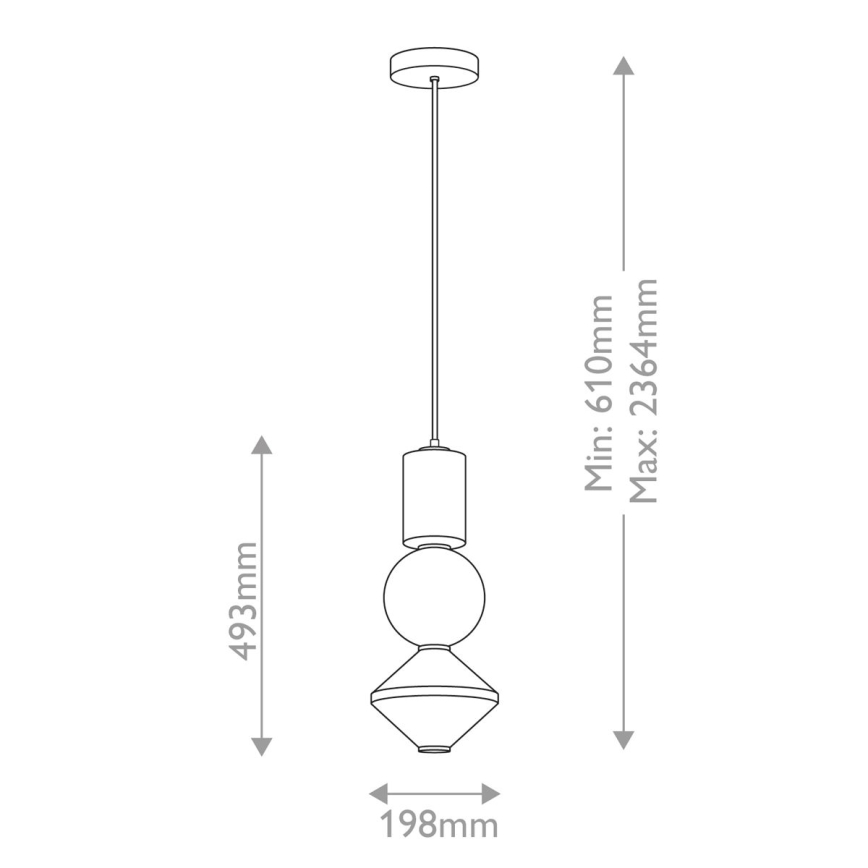 Alora Mood - LED pakabinamas šviestuvas ant laido BIJOU LED/20W/230V 3000K auksinis