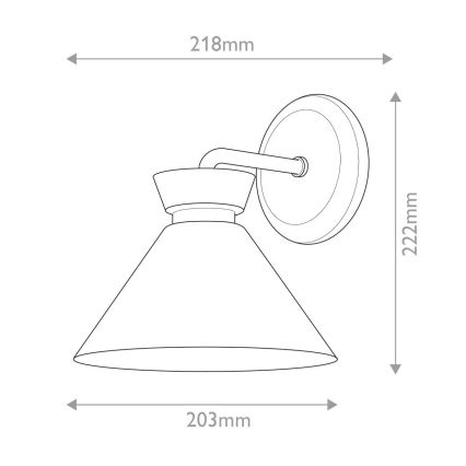 Alora Mood - Sieninis šviestuvas HALSTON 1xE14/40W/230V juodas