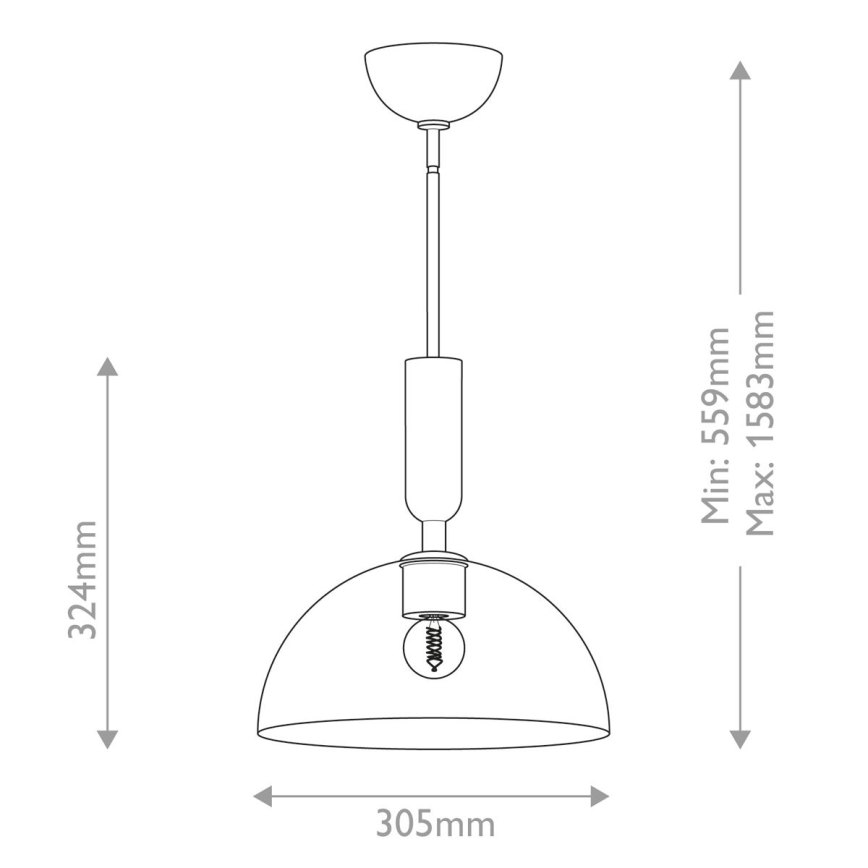 Alora Mood - Sietynas ant stulpo JUDE 1xE27/60W/230V diametras 30,5 cm žalvaris