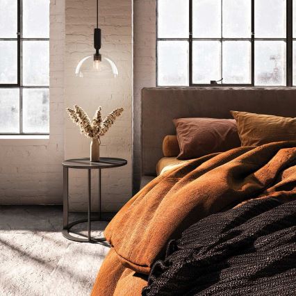 Alora Mood - lubų šviestuvas ant strypo JUDE 1xE27/60W/230V juodas