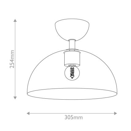 Alora Mood - Lubinis šviestuvas JUDE 1xE27/60W/230V diametras 30,5 cm žalvaris