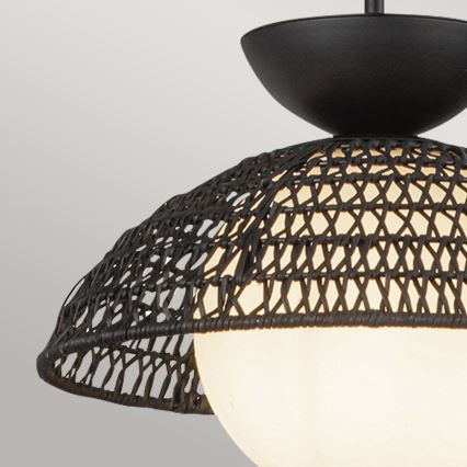Alora Mood - Pakabinamas šviestuvas su stiebu PERTH 1xE27/60W/230V skersmuo 37,5 cm juodas