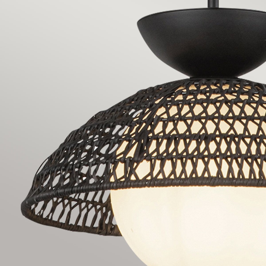 Alora Mood - Pakabinamas šviestuvas su stiebu PERTH 1xE27/60W/230V skersmuo 37,5 cm juodas