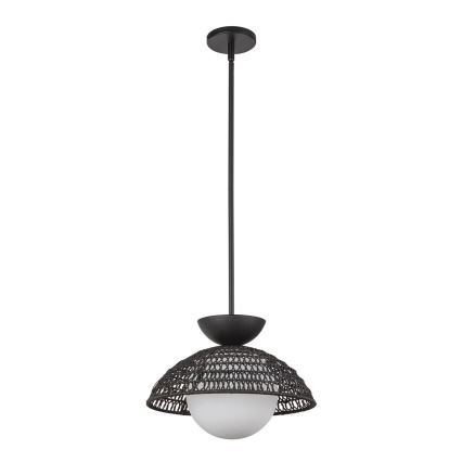 Alora Mood - Pakabinamas šviestuvas su stiebu PERTH 1xE27/60W/230V skersmuo 37,5 cm juodas