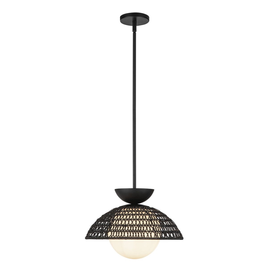Alora Mood - Pakabinamas šviestuvas su stiebu PERTH 1xE27/60W/230V skersmuo 37,5 cm juodas