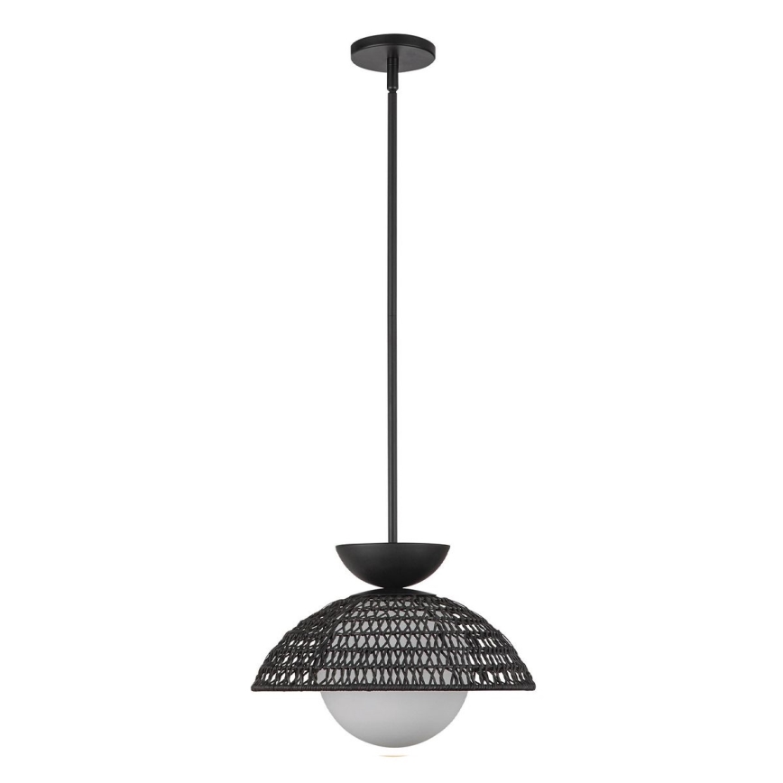 Alora Mood - Pakabinamas šviestuvas su stiebu PERTH 1xE27/60W/230V skersmuo 37,5 cm juodas
