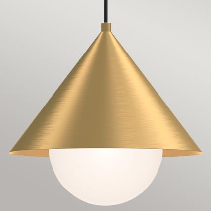 Alora Mood - Pakabinamas šviestuvas ant laido REMYCK 1xE27/60W/230V Ø 34,3 cm auksinis