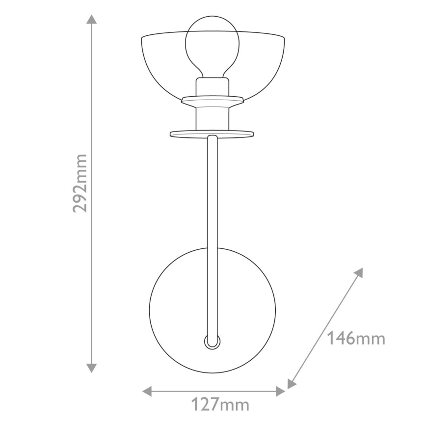 Alora Mood - Sieninis šviestuvas SYLVIA 1xE14/40W/230V auksinis