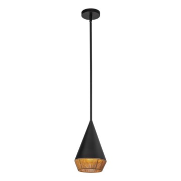Alora Mood - Pakabinamas šviestuvas ant strypo DAPHNE 1xE27/60W/230V skersm. 18,1 cm juoda/ruda