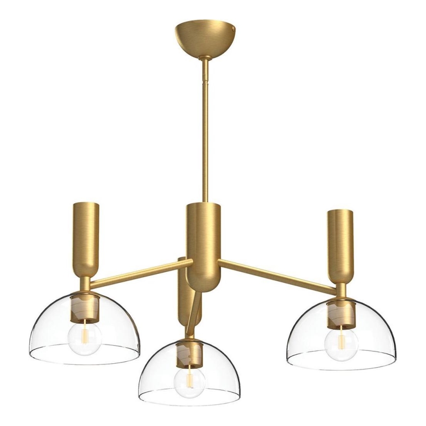 Alora Mood - Sietynas ant stulpo JUDE 3xE27/60W/230V diametras 96,8 cm žalvaris