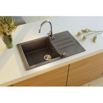 ALVEUS 1090942 - Virtuvės kriauklė ROCK 78x48 cm granito/juoda