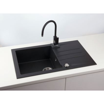 ALVEUS 1090942 - Virtuvės kriauklė ROCK 78x48 cm granito/juoda