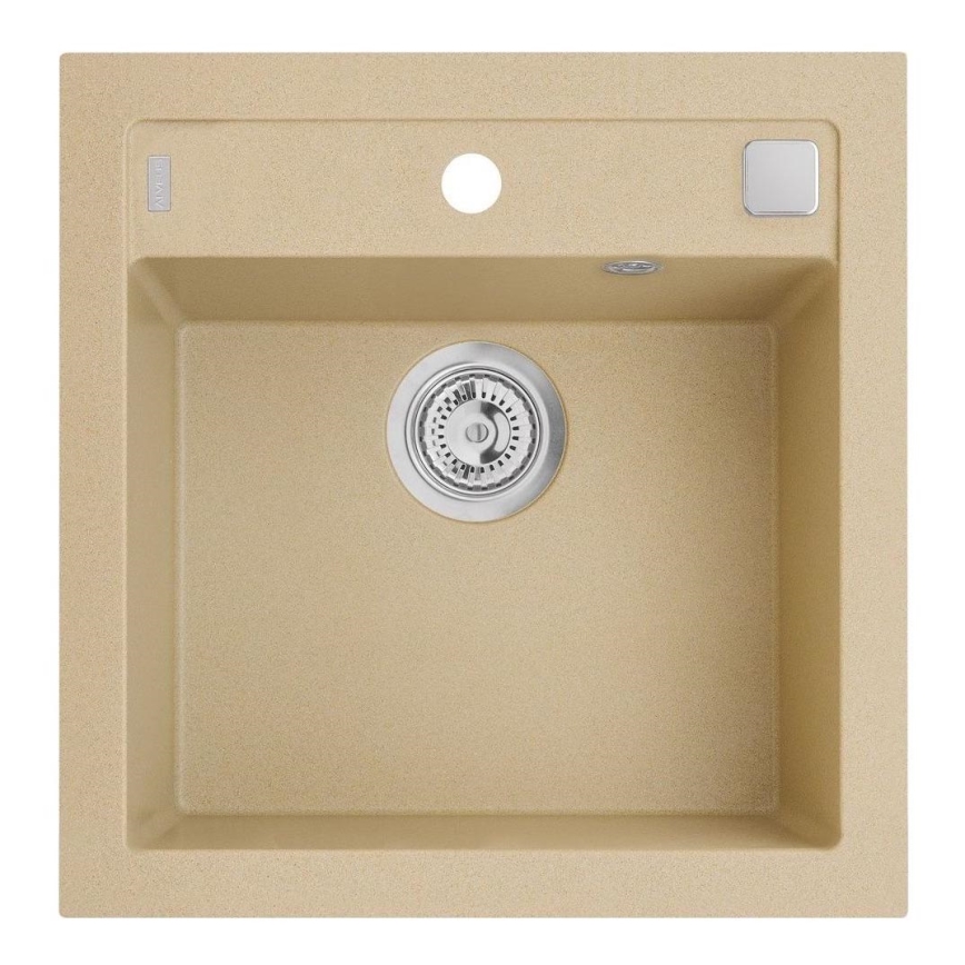 ALVEUS 1107889 - Virtuvės kriauklė FORMIC 52x51 cm granito/smėlio spalva