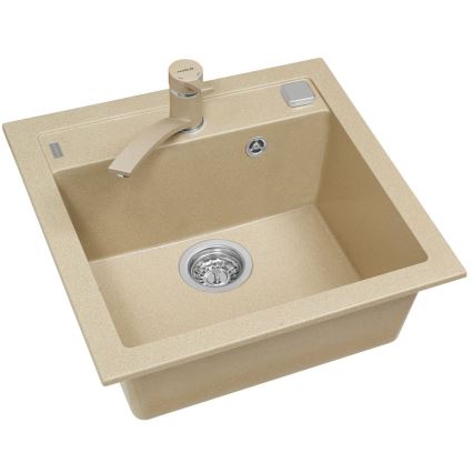 ALVEUS 1107889 - Virtuvės kriauklė FORMIC 52x51 cm granito/smėlio spalva