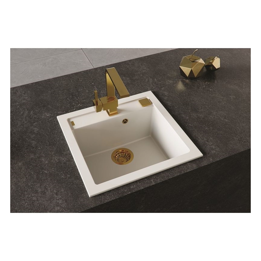 ALVEUS 1128395 - Virtuvės kriauklė FORMIC 52x51 cm granito/balta
