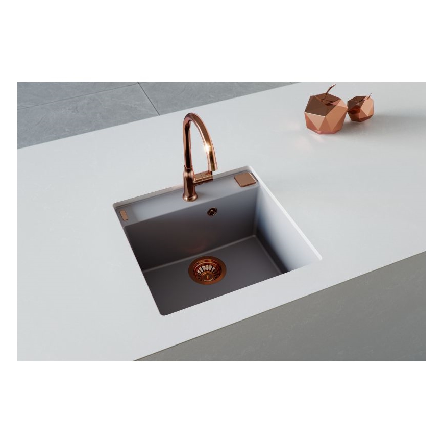 ALVEUS 1128395 - Virtuvės kriauklė FORMIC 52x51 cm granito/balta