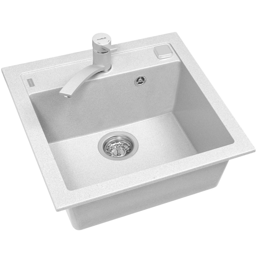 ALVEUS 1128395 - Virtuvės kriauklė FORMIC 52x51 cm granito/balta