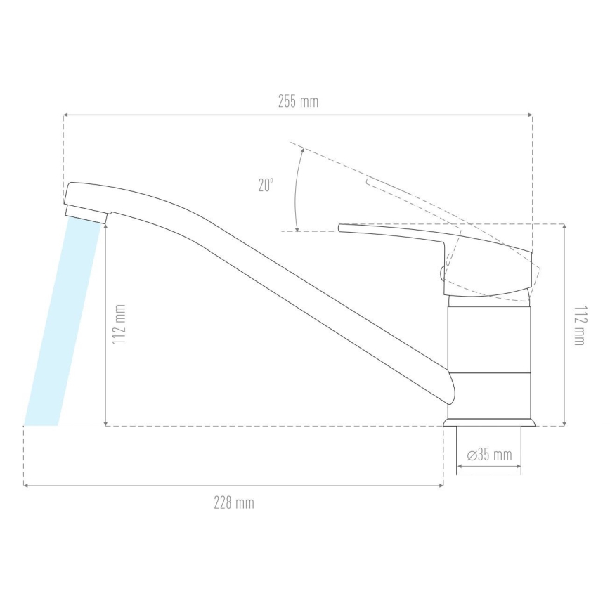 ALVEUS 1130435 - Kriauklės čiaupas NINA 13,5 cm granito/smėlio spalva
