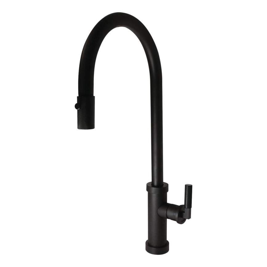 ALVEUS 1132179 - Kriauklės čiaupas su ištraukiamu purkštuvu NERINA 46,8 cm nerūdijantis/juoda