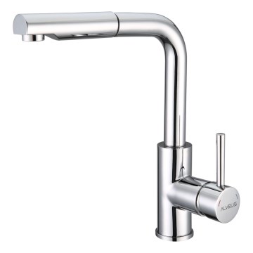 ALVEUS 1135365 - Maišytuvas su ištraukiama dušo galvute SARA 29,7 cm blizgus chromas