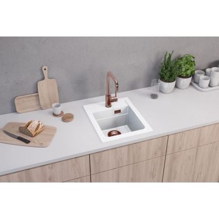 ALVEUS 1139079 - Virtuvės kriauklė ATROX 50x40 cm granito/balta