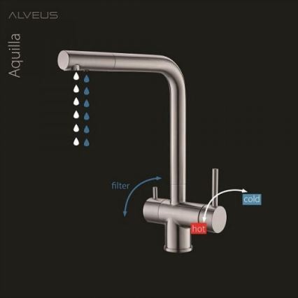 ALVEUS 1139807 - Kriauklės čiaupas AGUILA 33,3 cm granito/smėlio spalva