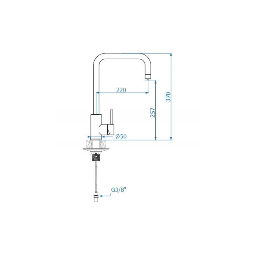 ALVEUS 1139811 - Kriauklės čiaupas DUAL 37 cm granito/smėlio spalva
