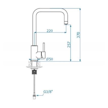 ALVEUS 1139812 - Kriauklės čiaupas DUAL 37 cm granito/juoda