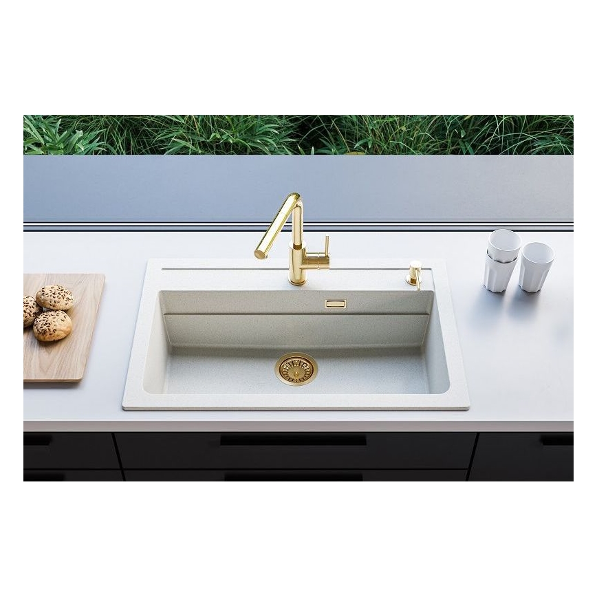 ALVEUS 1140443 - Virtuvės kriauklė ATROX 79x50 cm granito/balta