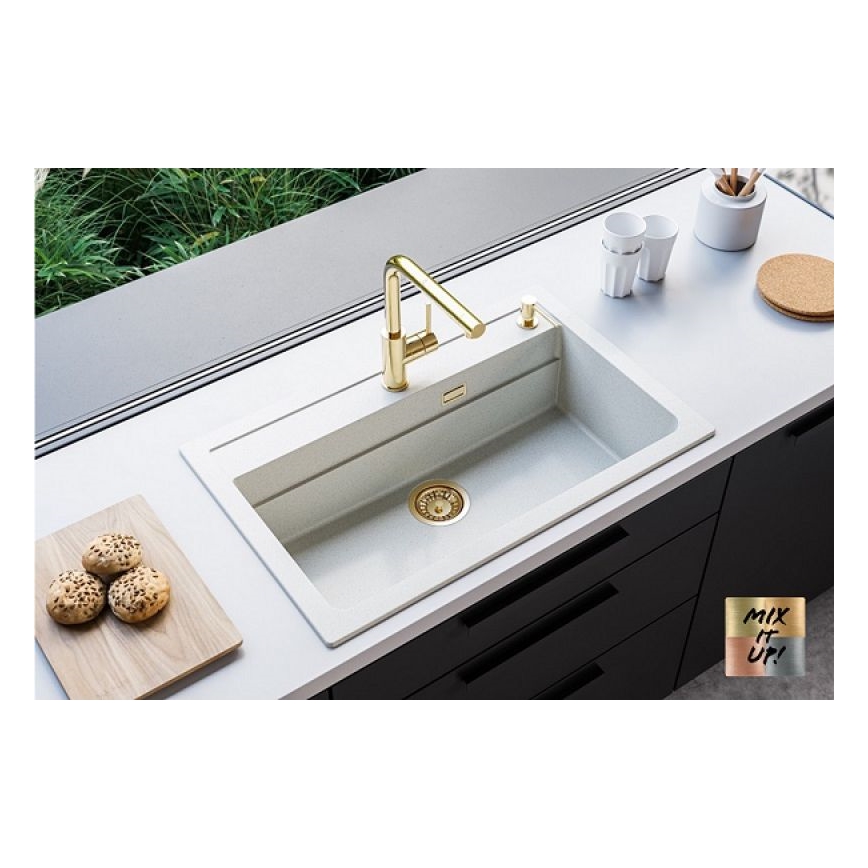ALVEUS 1140443 - Virtuvės kriauklė ATROX 79x50 cm granito/balta