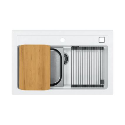 ALVEUS 1140443 - Virtuvės kriauklė ATROX 79x50 cm granito/balta