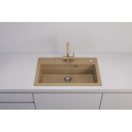ALVEUS 1140445 - Virtuvės kriauklė ATROX 79x50 cm granito/smėlio spalva