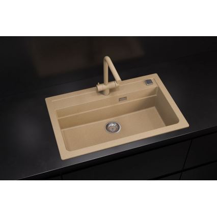 ALVEUS 1140445 - Virtuvės kriauklė ATROX 79x50 cm granito/smėlio spalva
