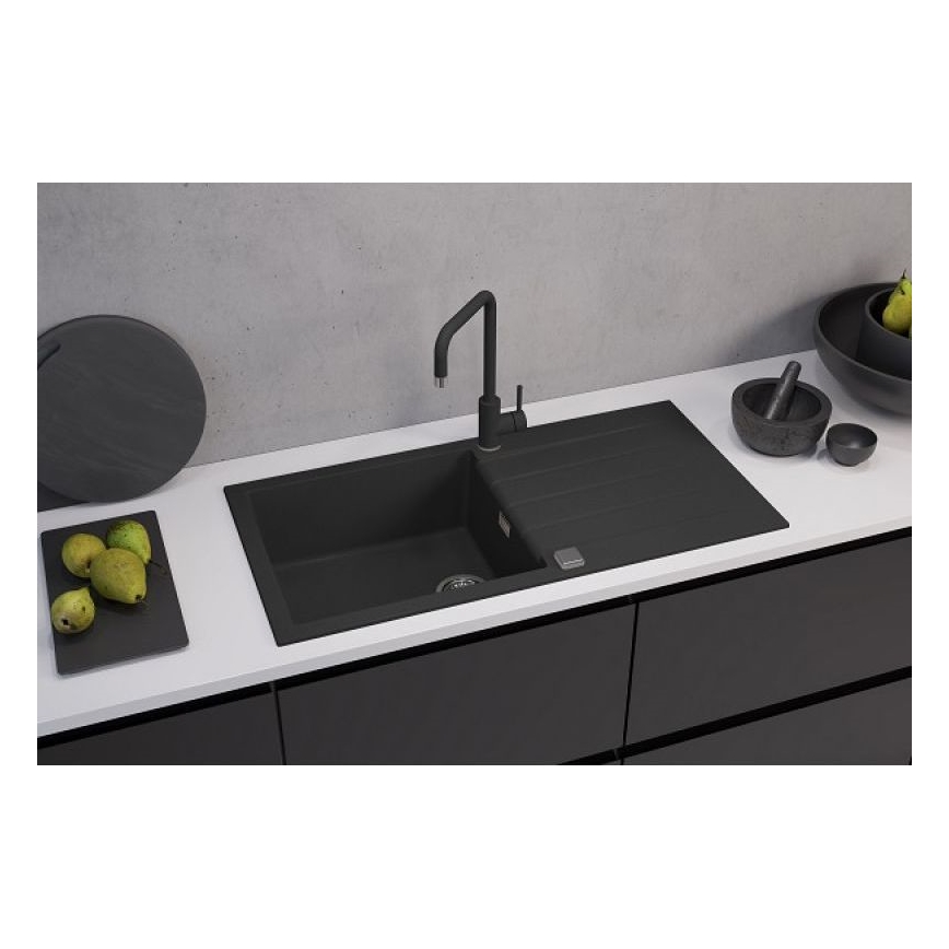 ALVEUS 1140598 - Virtuvės kriauklė CADIT 100x50 cm granito/juoda