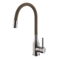 ALVEUS 1144428 - Kriauklės čiaupas su lanksčia rankena MINTAS 34 cm žalvaris/blizgus chromas/smėlio spalva