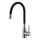 ALVEUS 1144432 - Kriauklės čiaupas su lanksčia rankena MINTAS 34 cm žalvaris/šukuotas plienas/juoda