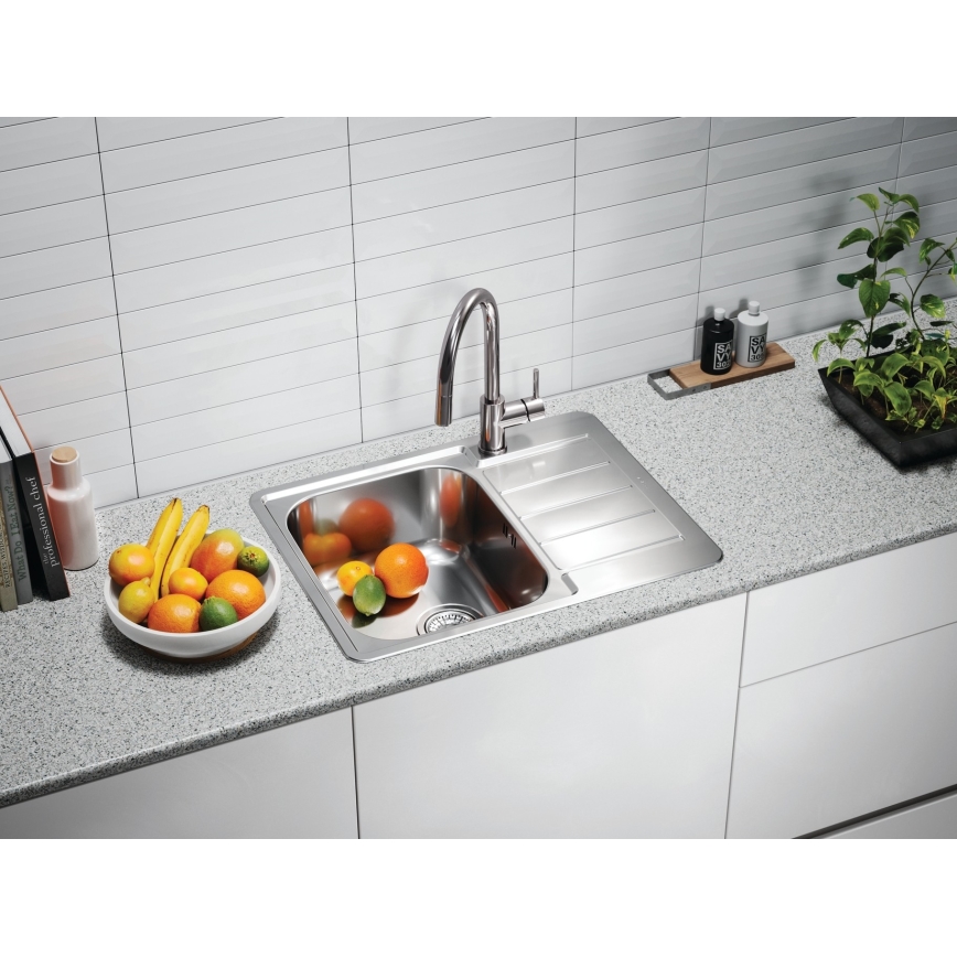 ALVEUS 1144603 - Virtuvės kriauklė LINE 61,5x50 cm matinė plienas/satin, be ekscentriko