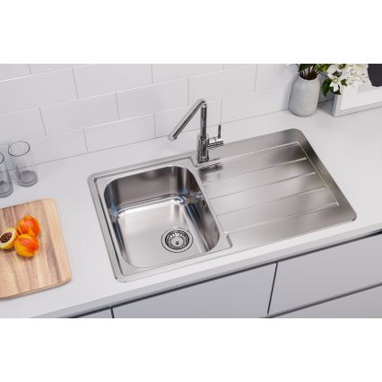 ALVEUS 1144640 - Virtuvės kriauklė LINE 86x50 cm matinė plienas/satin, be ekscentriko