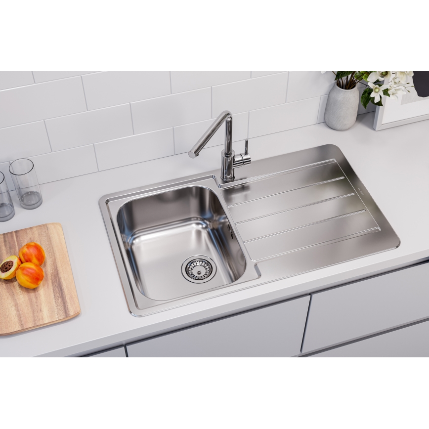ALVEUS 1144640 - Virtuvės kriauklė LINE 86x50 cm matinė plienas/satin, be ekscentriko