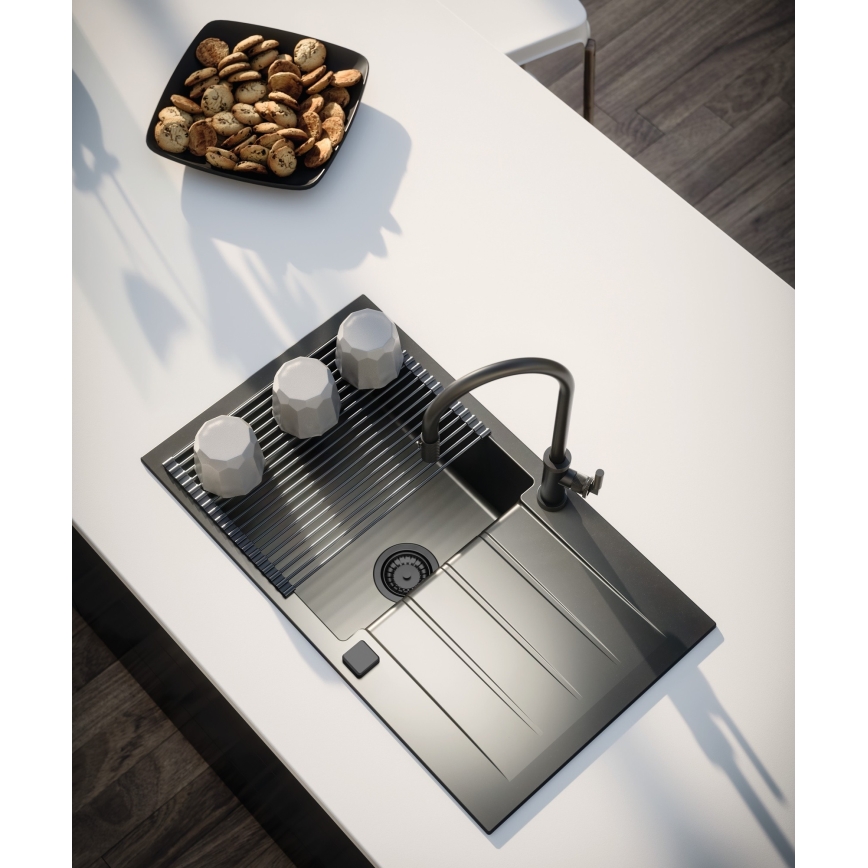 ALVEUS 1148159 - Virtuvės kriauklė CADIT 79x50 cm granito/juoda